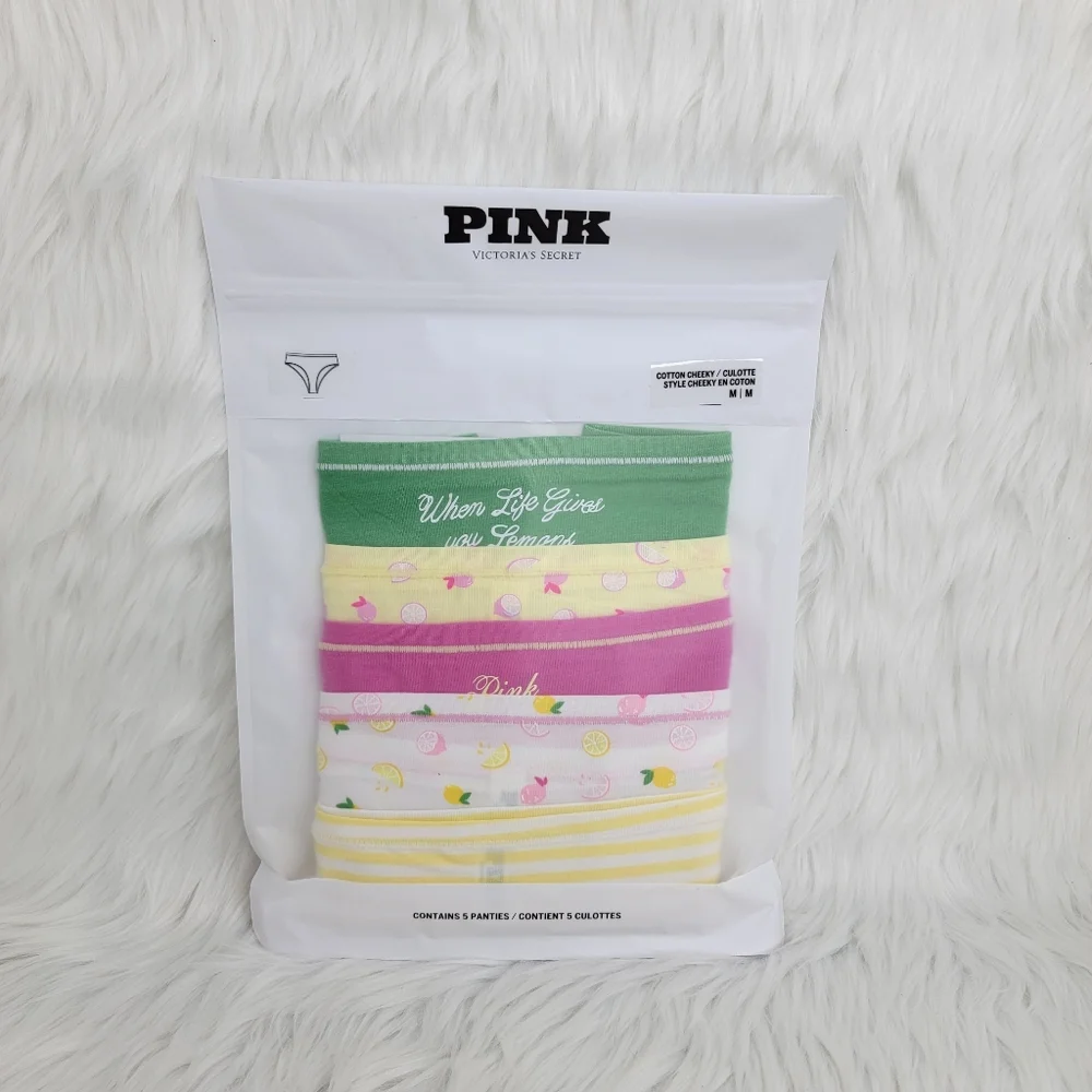 PINK Victoria's Secret Cotton Cheeky Panty 5 Pack. - Picture 2 of 3